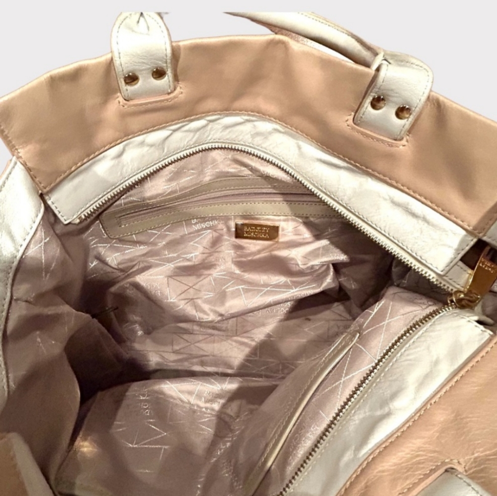 Badgley Mischka pink two- toned handbag - Picture 10 of 12